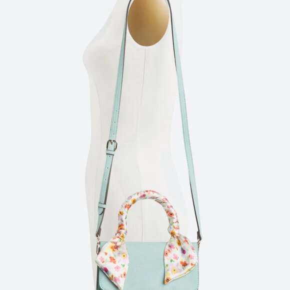 NEW Stitch Fix 41 Hawthorn Crossbody Satchel Purse Light Blue Spring Summer - Picture 4 of 8